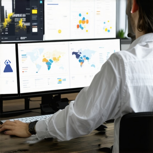 Person analyzing local SEO data on computer screen.