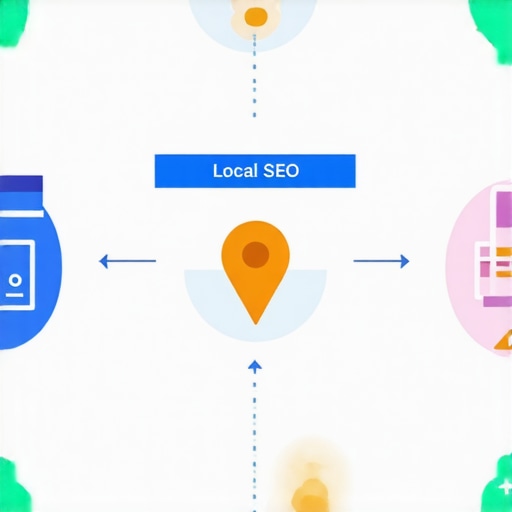 Infographic illustrating key technical and content signals impacting Google Maps rankings