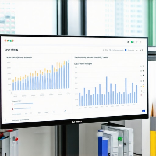 Person reviewing local SEO analytics on a computer screen