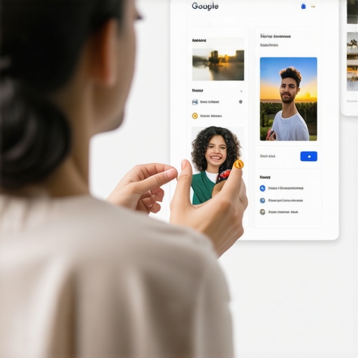 Business owner uploading local-themed photos to Google My Business