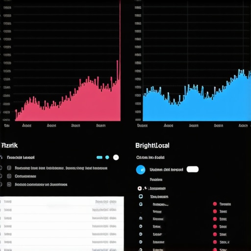 BrightLocal dashboard displaying local rank tracker and alerts