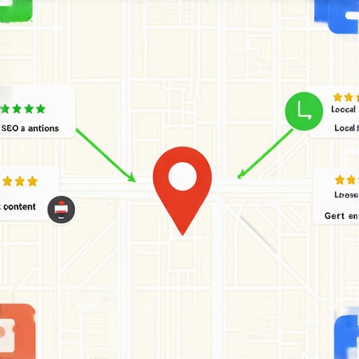 Visual guide of local SEO tactics boosting Google Maps ranking