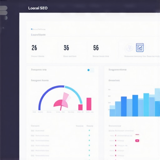 Screenshot of digital SEO dashboard showing analytics and engagement stats for Google My Business