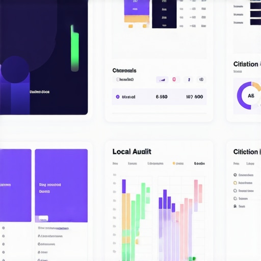 Dashboard displaying map ranking metrics and citation data