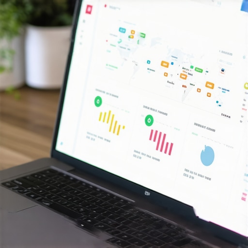 A person analyzing Google Maps ranking data on a laptop