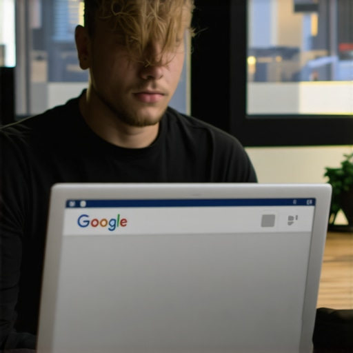 Optimizing Your Google Business Profile Business owner editing Google profile on laptop in a local storefront setting